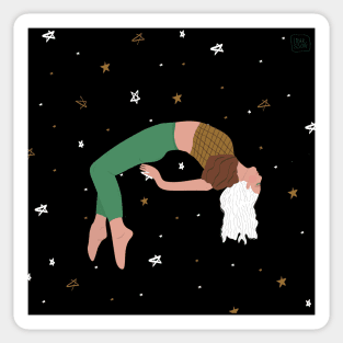 Floating in space Sticker